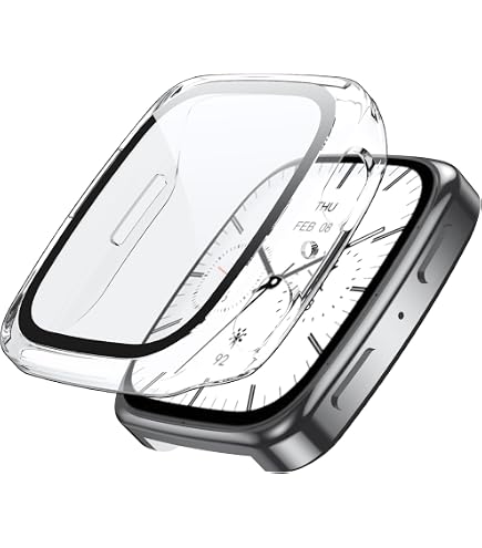 Custodia Protettiva TPU Ultra Sottile Per Amazfit GTS 2, Cover Bumper 360° Antiurto Con Pellicola, Impermeabile, Leggera E Trasparente (Nero)