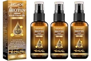 AEBDGDD Biotin Haarwuchs Spray, Premium Rosmarinöl, Biotin Haarwachstumsserum, Haarwuchs Spray Serumlotion, Kopfhaut zur Anregung, natürlich ohne Zusätze, Verdickendes Nachwachsen (3PC)
