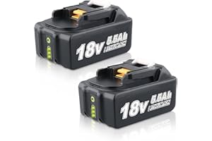 ZEERISA 5.5Ah 18V BL1860B Lithium Battery Replacement Compatible with 18V BL1830, BL1830B, BL1860, BL1860B, BL1850, BL1850B, BL1840, BL1840B, BL1815, BL1825 Cordless Power Tools 2 Packs