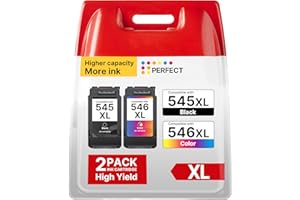 Washope PG-545XL CL-546XL Cartouche d'encre Remplacement pour Canon 545 546 Cartouche pour Canon Pixma MX495 TS3150 TS3350 TS3151 TS3450 MG2550S MG2555S MG3050 MG2950 MG3051 (1 Noir, 1 Couleur)