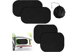 THATYRO 4 Pack Car Window Shades for Side Window, Cling Windshield Front Rear Car Window Screen, Large & Medium Car Sun Shade, Car Privacy Shades Protection Cover