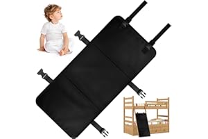 Quixion Bunk Bed Ladder Cover, bunk bed accessories, Bunk Bed Stairs Lock Bed Ladder Lock, Folding Bunk Bed Step Pads with Adjustable Buckles Pads Ladder Guard to Prevent Kids from Climbing Ladders.