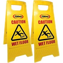 Warnschild 'Caution Mind The Step' – Selbstklebend, Schwarz/gelb, 300x400 Mm