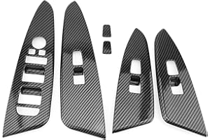 ‎FUEISOF FUEISOF Für Kia Sportage NQ5 2021-2025 ABS Fensterheber Schalterabdeckung Verkleidung Schalter Taste Panel Zubehör (Kohlefaser Schwarz ABS)