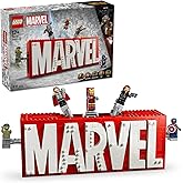 LEGO | Marvel: MARVEL Logosu ve Minifig&uuml;rleri 76313 - S&uuml;per Kahraman Sevenler i&ccedil;in Avengers Karakterleri İ&ccedil;eren Yaratıcı Oyun