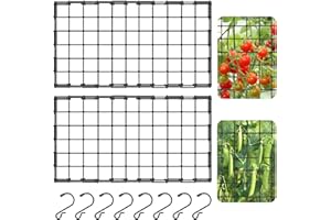 KUHAWL 2 Stück Scrog Netz, 120x60 cm Pflanzennetz, Elastisch Dehnbar Ranknetz Wachsen Zelt Netz Grow Netz mit 8 Haken Kletterpflanzen Stütznetz Ranknetz für Pflanzen Gemüse Früchte Blumen