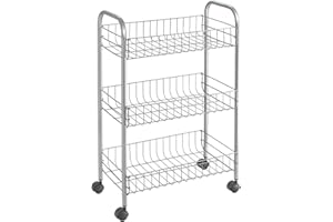 Metaltex Lugano - Scaffaletto a 3 piani con ruote - (340103)