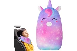 Beinou Seatbelt Strap Cover Kids Car Seat Belt Pillow Harness Pads Unicorn Soft Head Shoulder Support Cushion Girls Boys Travel