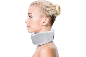 Farmigood Neck Brace, Adjustable Support Brace for Pain and Cervical Collar Sleeping Foam Soreness Strains Spinal Discomfort Injuries (Grey M)