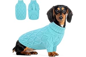 Queenmore Jersey para Teckel, Elástico y Cálido, Jersey Perro Mediano para Razas Medianas como Podenco, Greyhound, Jack Russell y Teckel (Perro Salchicha), Lago Azul, M