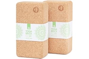 ‎BODHI Bodhi Yoga Block Cork Brick | Single & as a Set | 100% Natural Cork - Universal Yoga Block | Environmentally Friendly & Sustainable | Tool for Your Asanas, Stretching & Regeneration