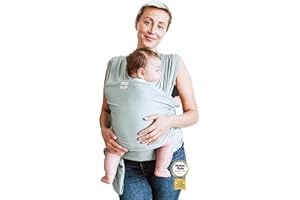 RYLOOBABY Baby Sling Wrap Newborn to Toddler Carrier 7-35lb - Soft Stretchy Baby Wrap Sling - Safety Tested - Hands-Free Baby Wrap Carrier - Newborn Sling (Sage)