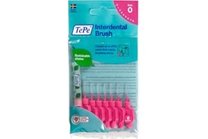 TePe Scovolini interdentali Originali / Spazzolini interdentali alta qualità con cappuccio, misura ISO 0 (filo 0,4 mm), rosa, 8 pz x confezione