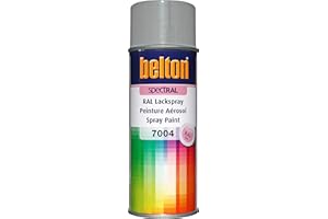 RAL 7004 GRIS SIGNAL Mat (BELTON) (Bombe peinture 400 ml) - bombe aerosol reparation peinture carrosserie voiture teintes standrard et RAL (reference couleur constructeur 150 ou 400 ml)