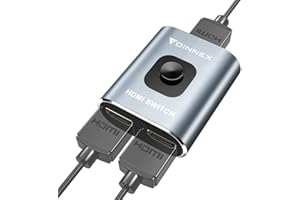 FOINNEX Switch HDMI Splitter HDMI, 4K 60Hz Bidirezionale Commutatore HDMI 2 in 1 out o 1 in 2 out Sdoppiatore HDMI, HDMI 2.0 Switcher Manuale HDMI Switch per Xbox PS3/4 HDTV Fire Stick Blu-Ray DVD