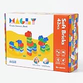 Magly Soft Bricks Yumuşak Yapı Blokları - &Ccedil;ocuklar İ&ccedil;in Renkli Esnek 42 Par&ccedil;a Yapı Blok Seti