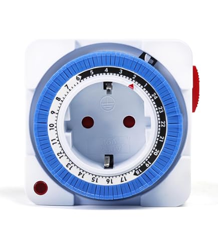 Minuteur Prise Electrique DEWIN - 2 Pièces - 16A 230V - Programmation 24h 96 Segments