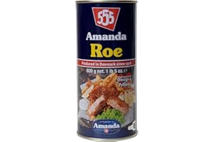 Amanda 555: Tinned Cod Roe | The Original Cod Roe | High in Protein Omega 3 Vitamin D & B12 | MSC Certified, Sustainable, and Delicious | Perfect for Home or Fish & Chip Shops (600g)