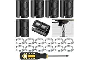 QOOSIKICC 19 Pcs Fixing a Sinking Office Chair Cylinder Alternatives Gas Lift Tools Kits, Office Chair Saver for Stop Sinking, with Hose Clamps, Dual-Purpose Screwdriver