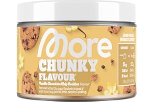 MORE NUTRITION MORE Chunky Flavour, Vanilla Chocolate Chip Cookies, 150 g, flavour powder for sweetening, low in sugar and calories, with inulin and lactase – made in Germany