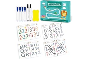 Tangdudu 64 pages Cahier Effaçable, Apprendre Chiffres Dessin Mathématiques Lettres, Réutilisable, Cahier pour Apprendre à Écrire, Cahier Écriture Maternelle, Montessori Cahier Activité 2 3 4 5 6 Ans