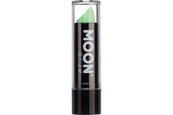 Moon Glow Neon UV Rouge à lèvres – Rouge à lèvres couleur néon brillant – Brille sous les rayons UV, Vert pastel, 1 pièce (lot de 1)