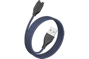 Vancle Laddningskabel kompatibel med Garmin Vivoactive 5 laddkabel/Vivoactive 4/Vivoactive 3/Vivoactive 3S/Vivoactive 4S laddare, 1 m USB nylon snabb laddningskabel bärbar klocka laddare
