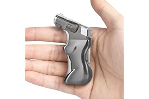 Ultraray Mechero Soplete, Encendedor Metal, Gas Mechero Recarga, Encendedor Vintage para Velas, Cocina, Barbacoa, Regalo para Hombre Mujer (Vendido sin Gas)