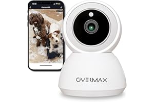 OVERMAX Camspot 3.7 kamera bezprzewodowa, WiFi IP, nagrywanie monitoringu Full HD, tryb nocny, Auto Tracking, mikrofon i głośnik, Smart Device Google Home Amazon Alexa