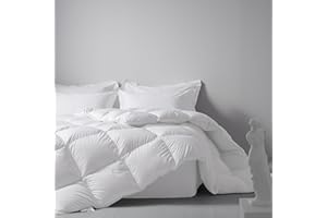 DOWNFOCUS King Heavyweight Bed Duvet, Luxury White Goose Feather & Down Duvet/Quilt, 12 Tog with 100% Cotton Shell, Machine Washable Hotel Quality 230x220cm Quilt with 8 Corner Tabs