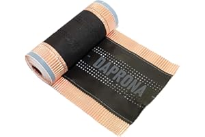 DAPRONA Rouleau de ventilation pour arête et faîtage en cuivre 5m 1 rouleau - 340mm, rouge faîtière enroulable pour une couverture optimale de la faîtière, super adhésif butyle, protection contre la mousse
