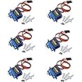 Super Debug (6 Pcs) SG90 Micro Servo Motor 9G RC Robot Helicopter Airplane Boat Controls