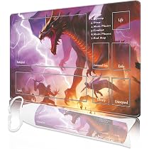 Dark Lord Tappetino Da Gioco MTG Premium - Bordi Cuciti, Base Antiscivolo, Superficie In Poliestere, Lavabile