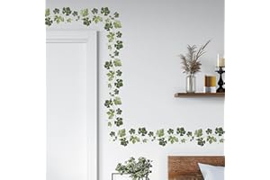 Tanlaby Foglie di Edera Verde Adesivi Murali Foglie Verdi Adesivi da Parete Piante Verdi Stickers Muro per Camera da Letto Soggiorno Ufficio Divano TV Decorazione Parete