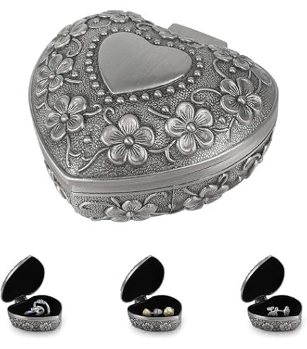 Scatola Portagioie In Legno - Custodia Per Orecchini E Piccoli Oggetti, Design Retrò, Colore Caffè - Foto 6