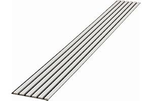 WOHNARTIG Wandverkleidung | Lamellenverkleidung | Akustikpaneel | Wandpaneele auf filz | Akustikfilz | Lamellenwand | Lamellen dekor | Weiß | 275cm x 27cm |