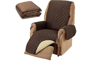 Outlet Accessori Copripoltrona 1 Posto con Braccioli Reversibile - Copri Poltrona Relax Reclinabile Universale Antiscivolo, Antigraffio, Antimacchia - Copertura Salvadivano
