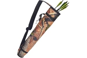 KURUGEILI Archery Quiver Back and Hip Quivers Adjustable Arrow Backpack Bag Holder Side Hip Arrows Bag for Compound Recurve Bow Practice Target Hunting