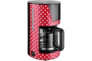 Team Kalorik Cafetière à Filtre avec Capacité 1.5 L, Verseuse en Verre, Jusqu'à 15 tasses, 900 W, Rouge/Blanc, TKG CM 1045.1 RWD