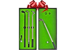 Original Cup SmartGreen® - Jeu de Mini-Golf avec 3 Stylos en Forme de Club de Golf, 1 Green, 2 Balles, 1 Drapeau - Idée Cadeau Fête des Pères pour Golfeur - Meilleurs Jeux et Accessoires de Bureau