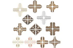 PH PANDAHALL PandaHall 96 Piezas Esquinas de Libro 12 Estilos Protectores de Esquina de Hierro 4 Colores triángulo Vintage Borde Cubierta Cubierta Decorativa de Metal para Caja de joyería, Libro de álbumes