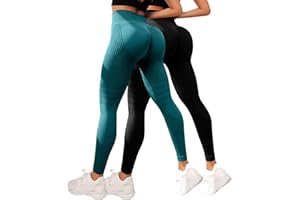 riou 2 Pack Leggins Anticeluliticos Mujer Original, Leggings Anticelulitis Mujer 3D, Mallas de Compresión, Leggins para la Celulitis, Leggings Anticelulitis Push Up Adelgazante Cintura Alta