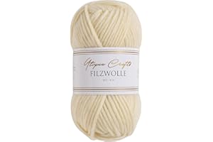 ‎UTOPIA CRAFTS Utopia Crafts Filzwolle 100% virgin wool 50g (Cream White)