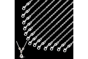 DEVENIRRICHE 925 Versilberte Kette für Schmuckherstellung 26 Stück Halskettenverlängerungen Kabelkette Halskette Schlangenkette Mit Hummerklauenverschlüssen für DIY Schmuckherstellung Halskette(45.7cm)