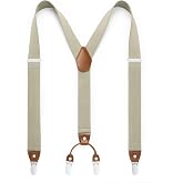 HISDERN Men's Suspenders with 4 Super Strong Clips Heavy Duty Suspenders Adjustable X-Style Bra
