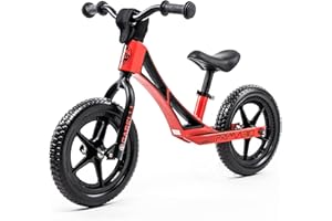 Primabici Garelli Rossocorsa 12 inch Balance Bike, bicicletta senza pedali bambini 18 mesi 5 anni