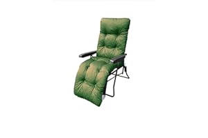 MyLayAbout Replacement Cushion For a Garden Sun Lounger/Reclining chair filled with granulated Memory Foam - Bottle Green (CUSHION ONLY)