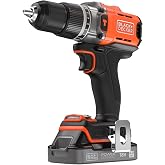 Black + Decker BCD383D1XK-QW 18V POWERCONNECT Wireless Hammer Drill (Battery with 1x 2 Ah Charging Indicator, 1A Charger and Transport