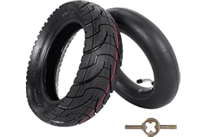 WATODAY 80/65-6 Tyre with Inner Tube, 10x3.0 Inflatable Tyre for Electric Scooter Pneumatic E-Bike 255x80 Tyres compatible with 36v 48v 400w 500w 800w Hub Motor Mijia M365 - City Road
