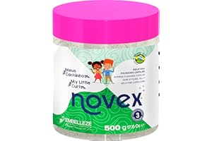 Novex Gel Estilizador My Little Curls para Niños de 3+, Enriquecido con Aceite de Ricino, Fija tus Rizos y Añade Brillo, Adecuado para todo Tipo de Rizos y Texturas 500 g